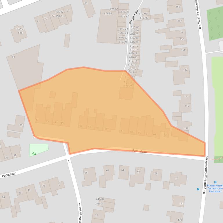 Kaart van postcodegebied 6226BK.