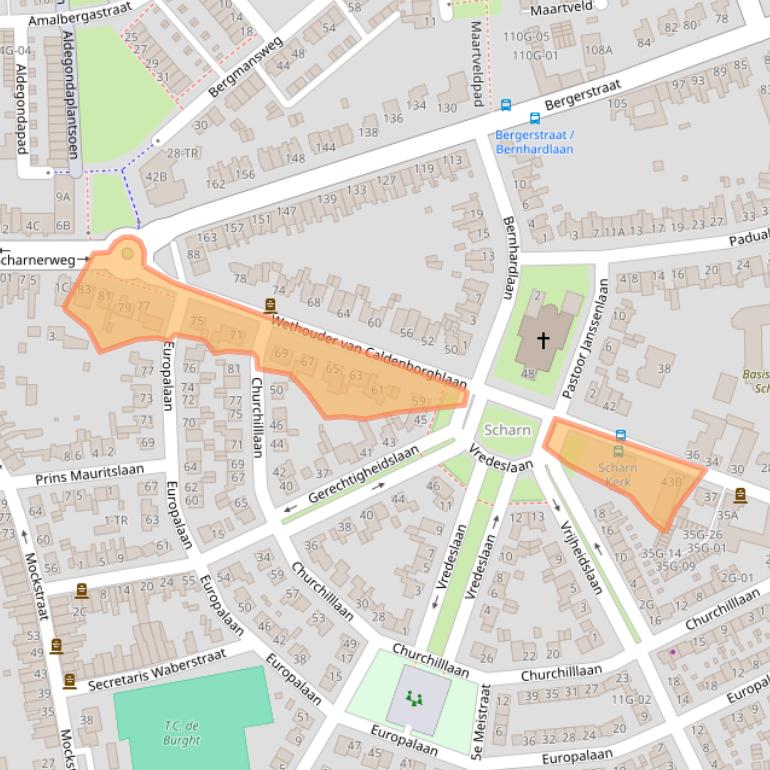 Kaart van postcodegebied 6226BS.