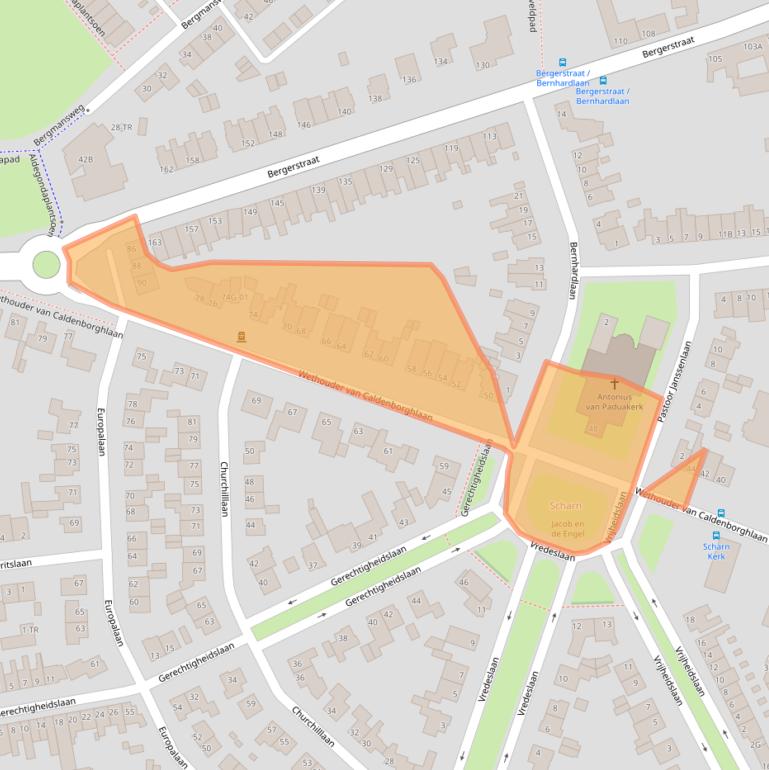 Kaart van postcodegebied 6226BV.