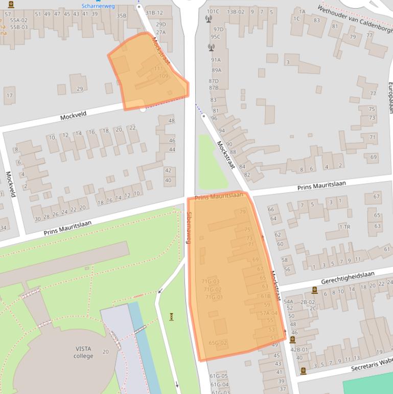 Kaart van postcodegebied 6226CB.