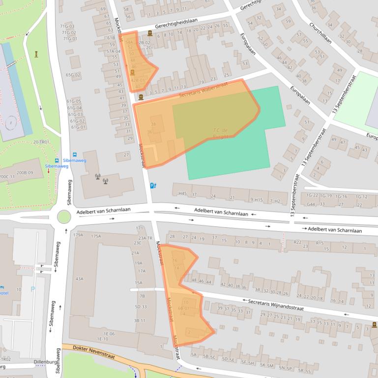 Kaart van postcodegebied 6226CC.