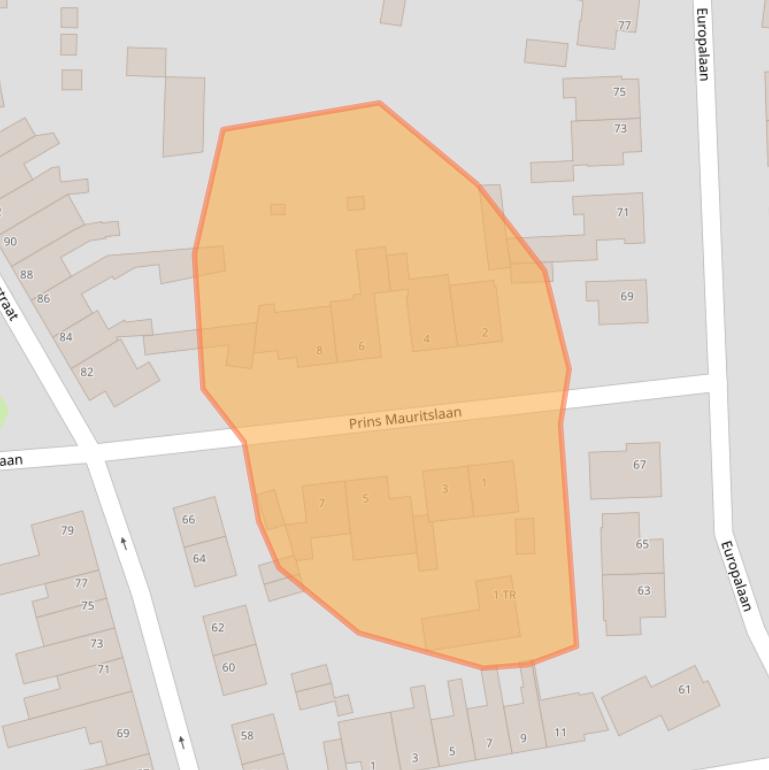 Kaart van postcodegebied 6226CE.