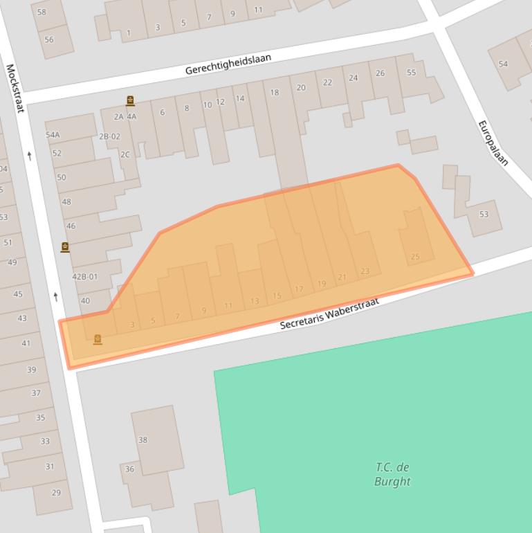 Kaart van postcodegebied 6226CJ.