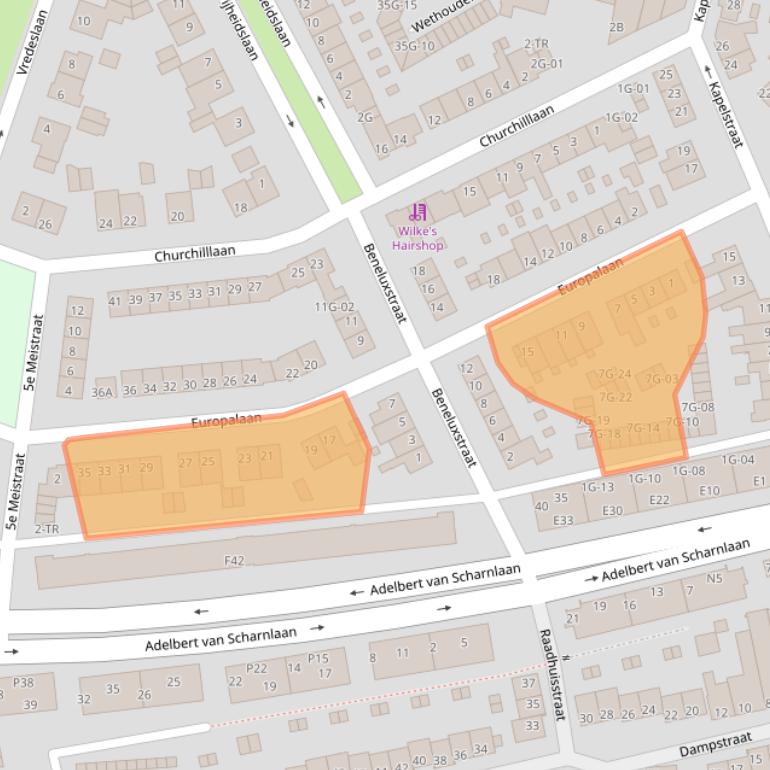 Kaart van postcodegebied 6226CM.