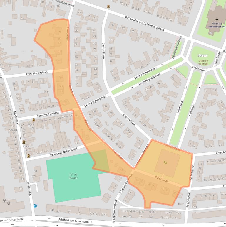 Kaart van postcodegebied 6226CN.