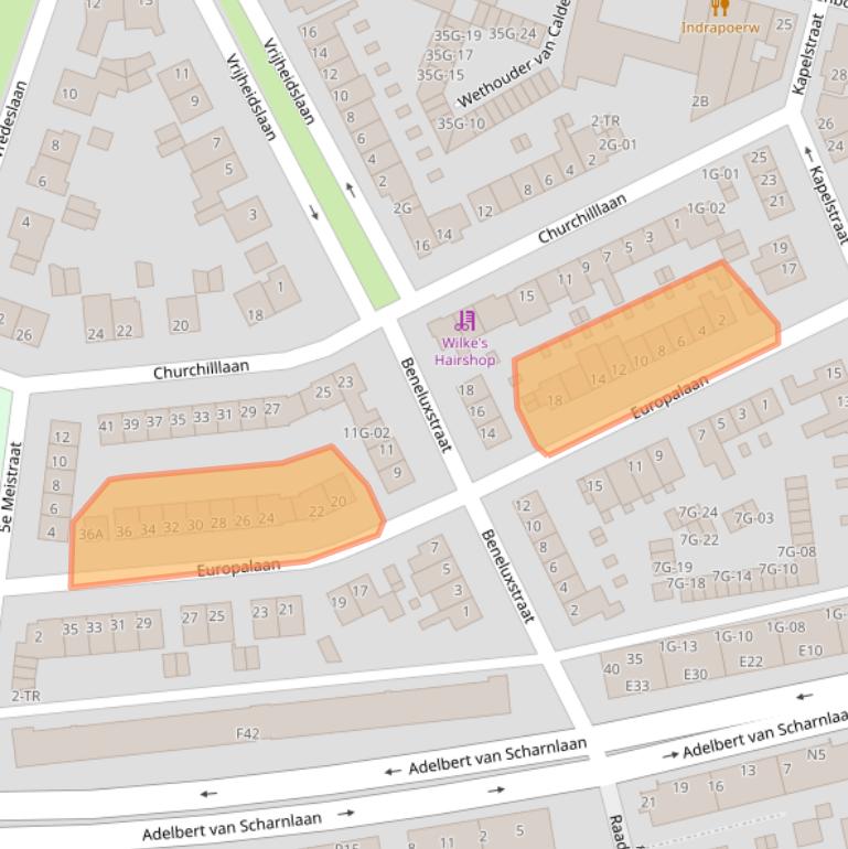 Kaart van postcodegebied 6226CP.