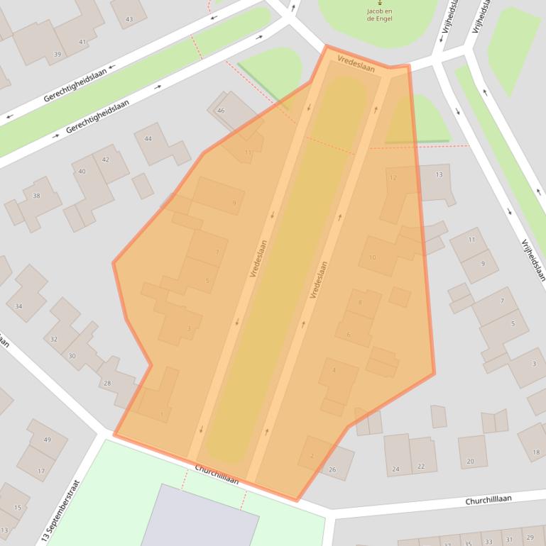 Kaart van postcodegebied 6226CW.