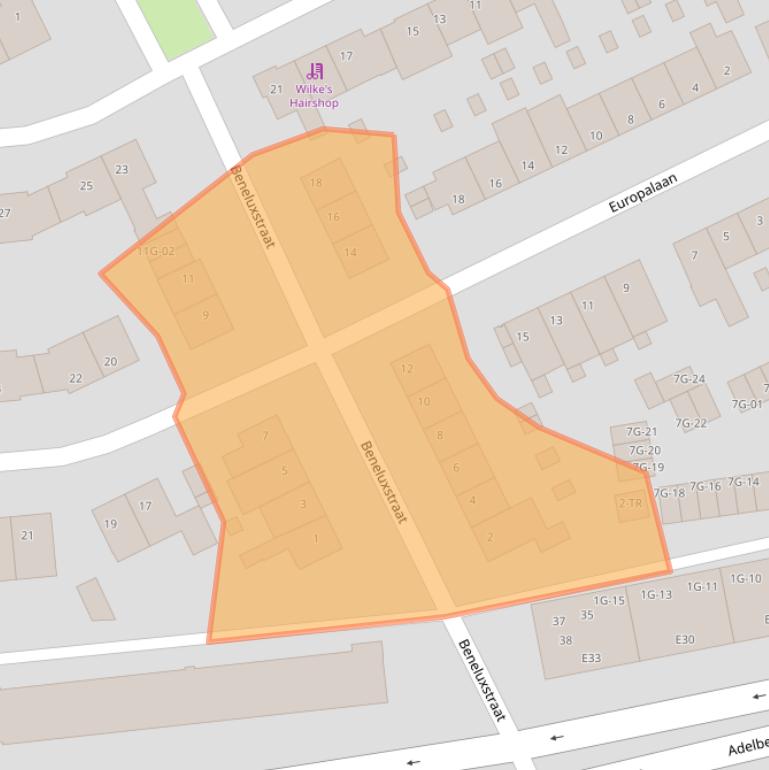 Kaart van postcodegebied 6226CZ.