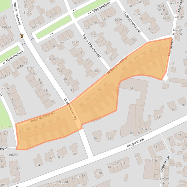 Kaart van postcodegebied 6226DK.