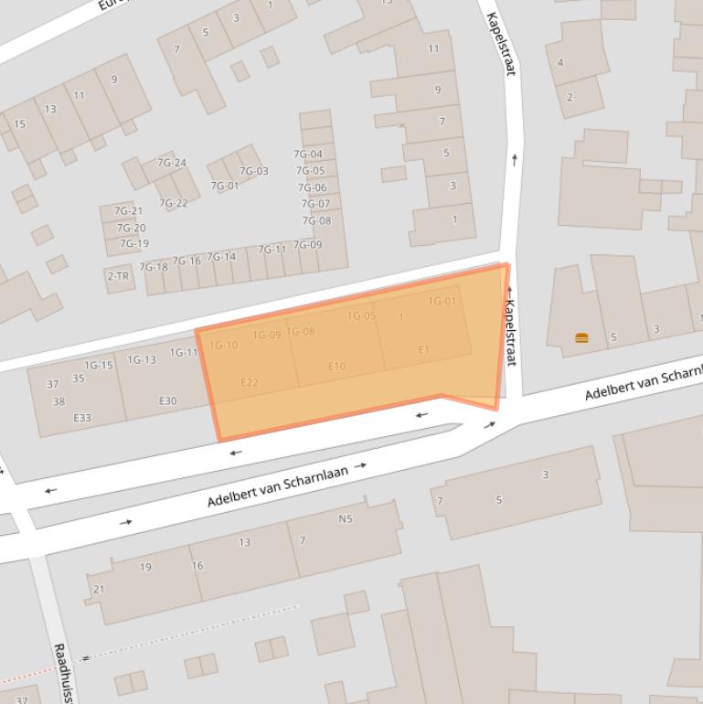 Kaart van postcodegebied 6226EH.