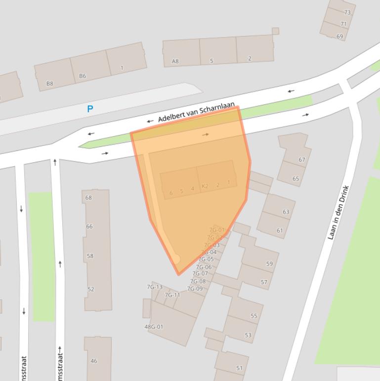 Kaart van postcodegebied 6226EP.