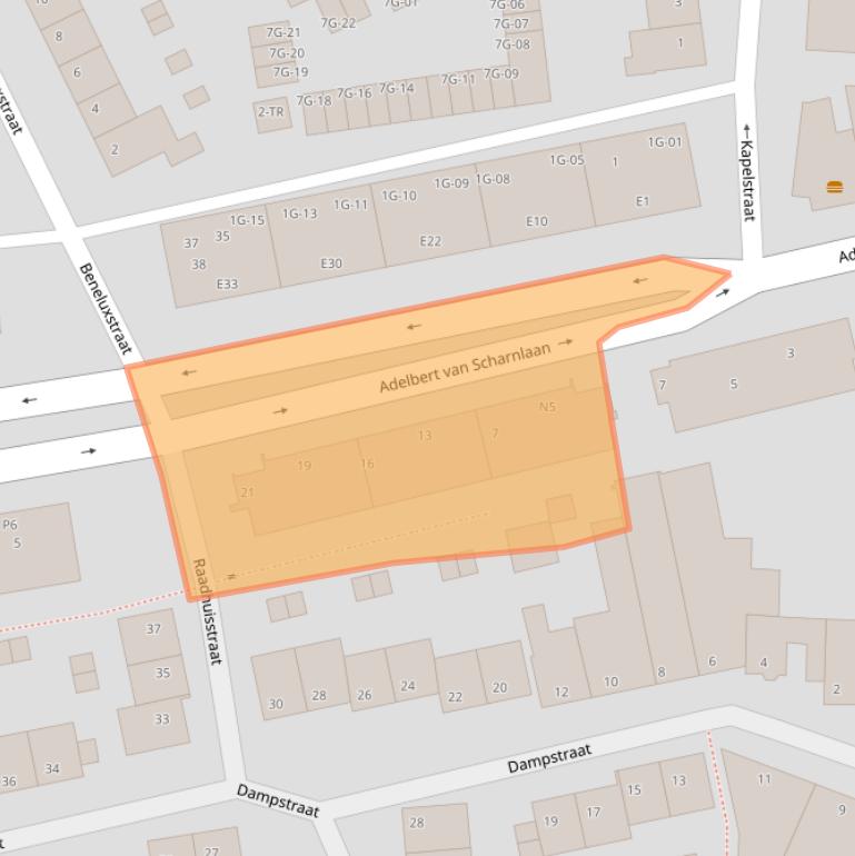 Kaart van postcodegebied 6226ET.