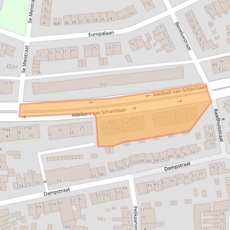 Kaart van postcodegebied 6226EV.