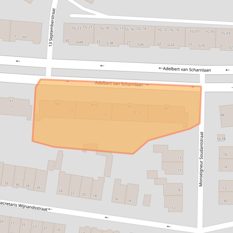 Kaart van postcodegebied 6226EX.