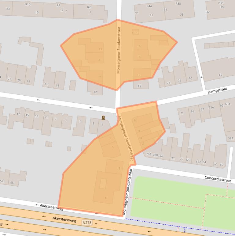 Kaart van postcodegebied 6226GC.