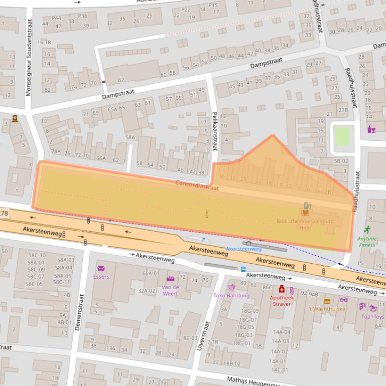 Kaart van postcodegebied 6226GD.