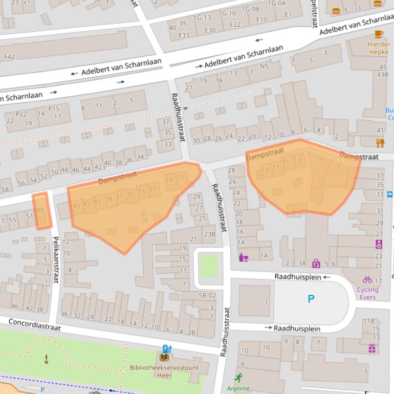 Kaart van postcodegebied 6226GH.