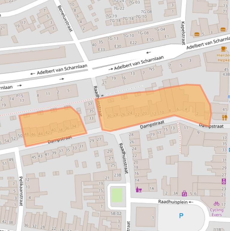 Kaart van postcodegebied 6226GK.