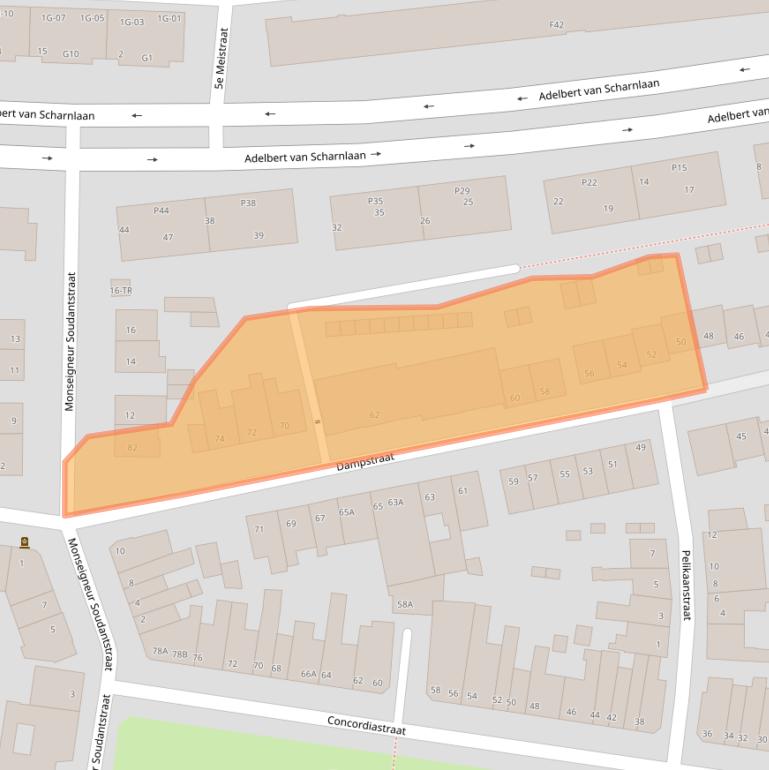 Kaart van postcodegebied 6226GL.