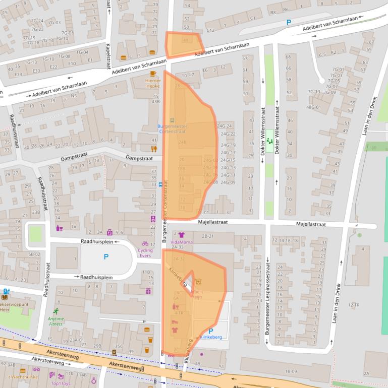 Kaart van postcodegebied 6226GV.