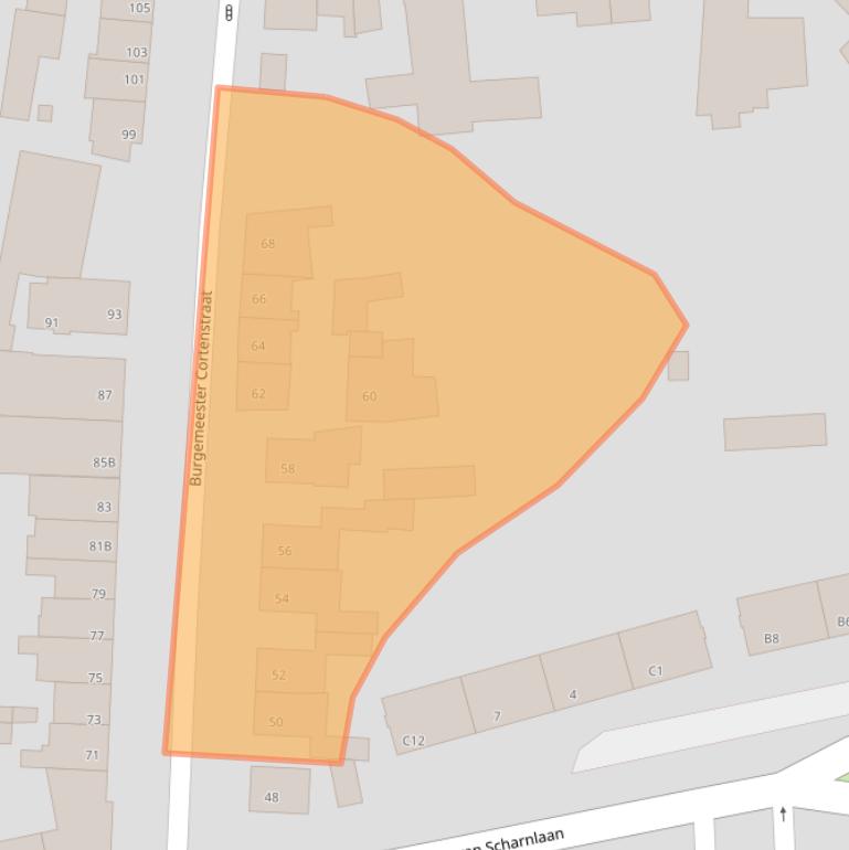 Kaart van postcodegebied 6226GW.