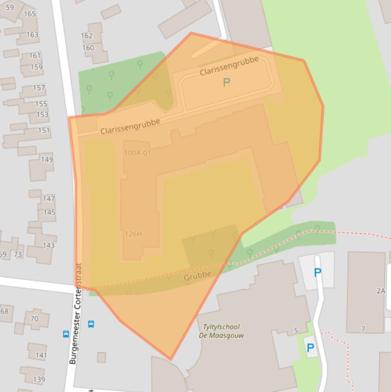 Kaart van postcodegebied 6226GZ.