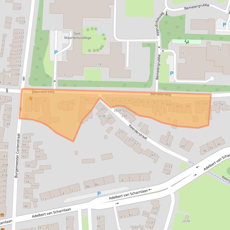 Kaart van postcodegebied 6226HA.
