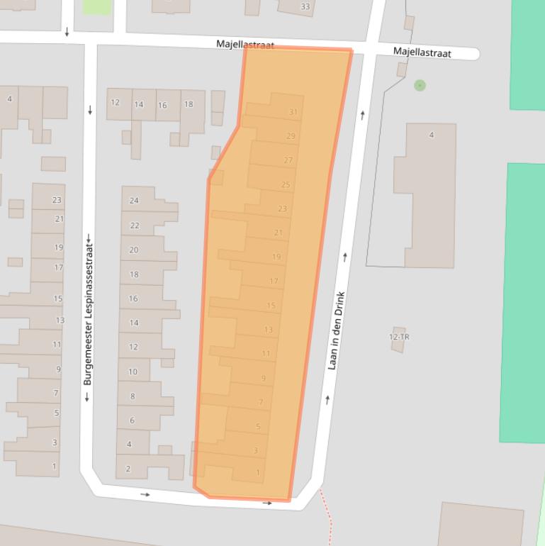 Kaart van postcodegebied 6226HD.