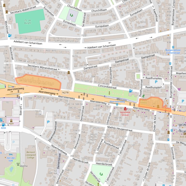 Kaart van postcodegebied 6226HR.