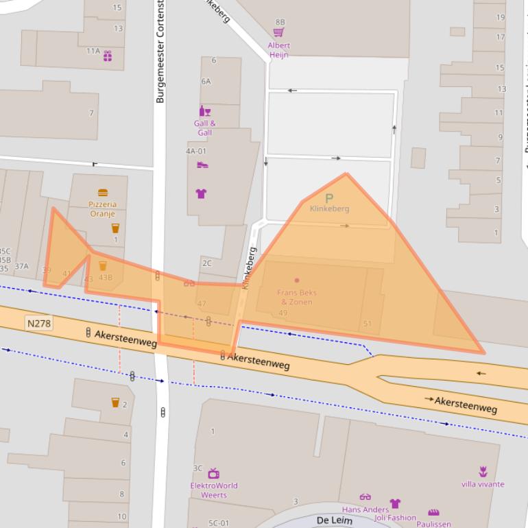 Kaart van postcodegebied 6226HS.