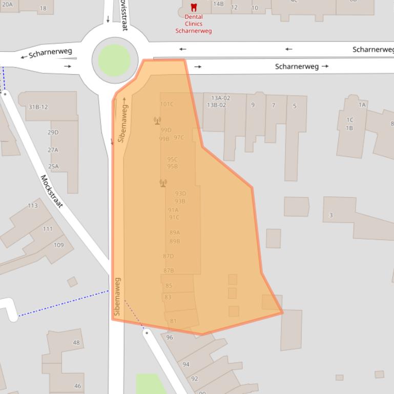 Kaart van postcodegebied 6226HX.