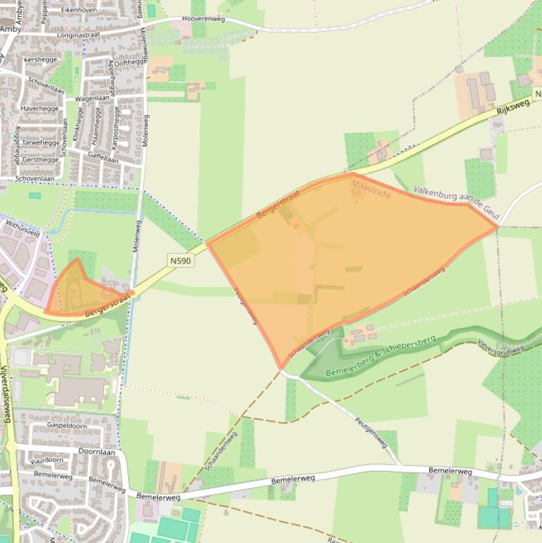 Kaart van postcodegebied 6226NA.