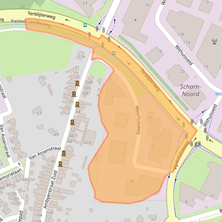 Kaart van postcodegebied 6226NC.