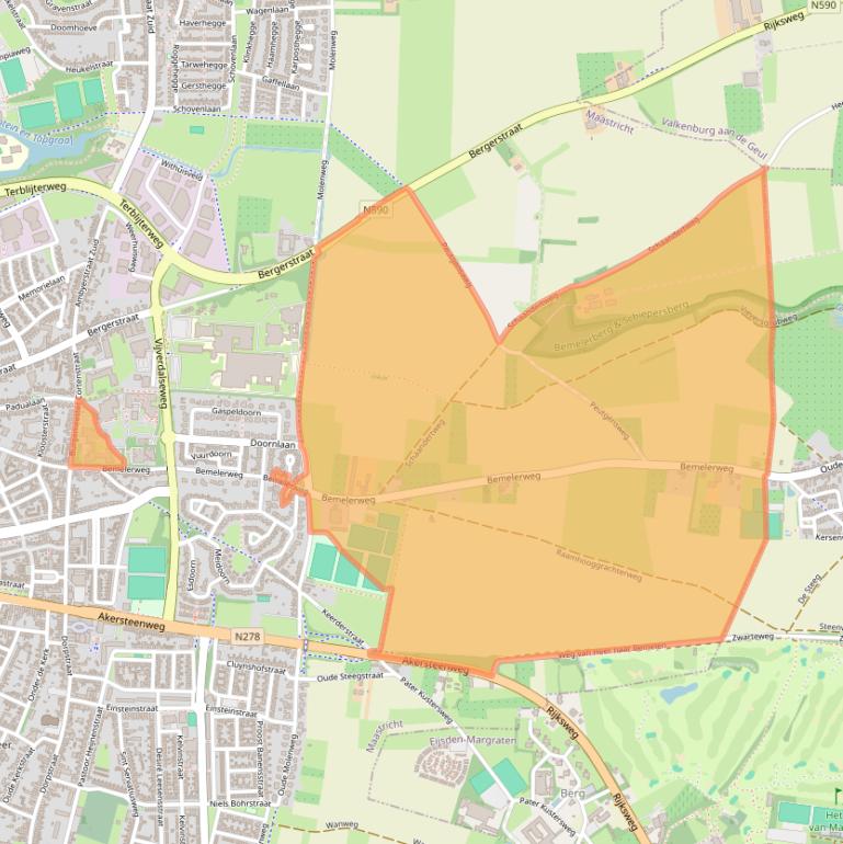 Kaart van postcodegebied 6226NE.