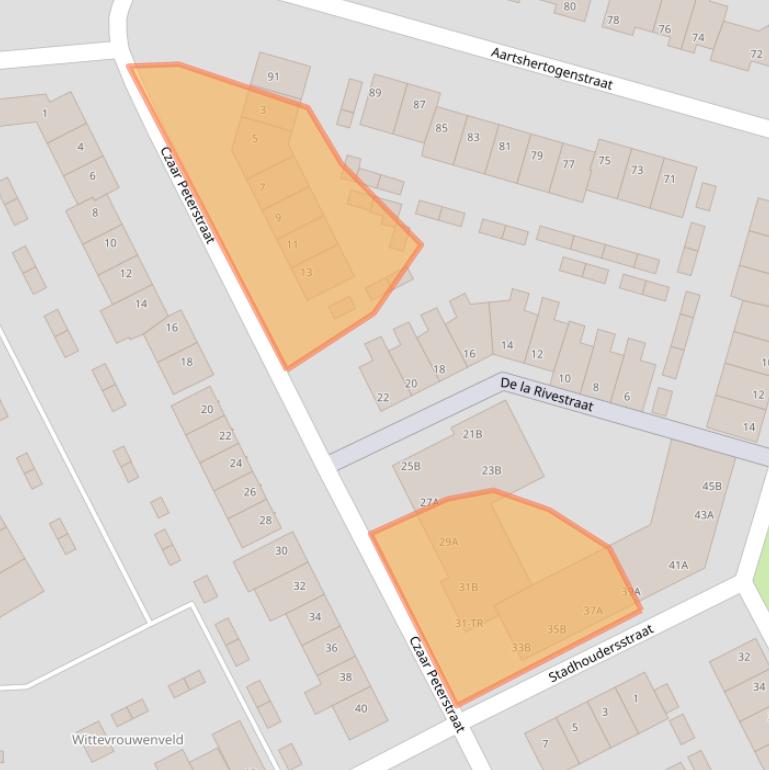 Kaart van postcodegebied 6226VP.