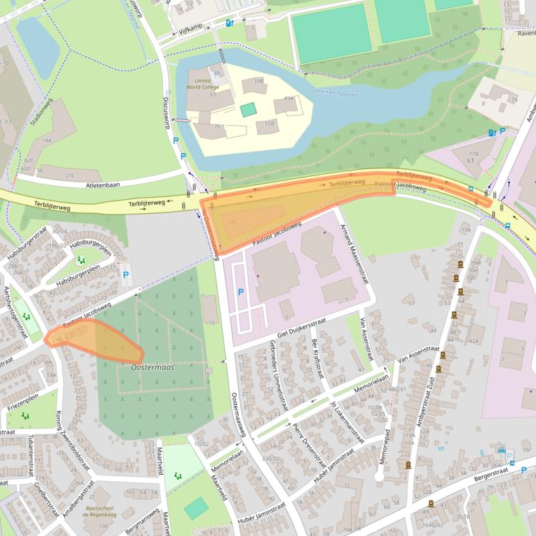 Kaart van postcodegebied 6226VX.