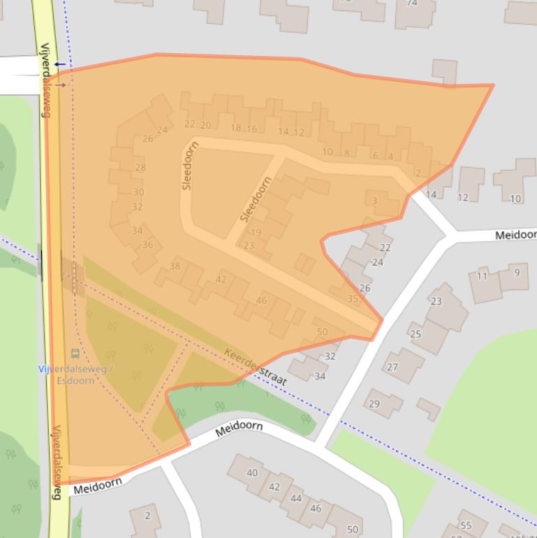 Kaart van postcodegebied 6226WJ.