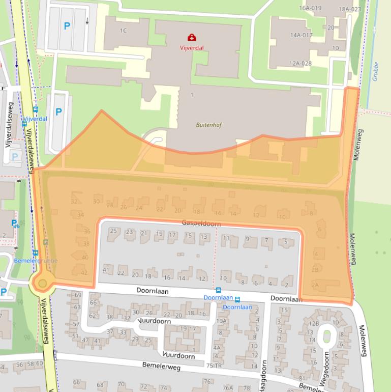 Kaart van postcodegebied 6226WR.