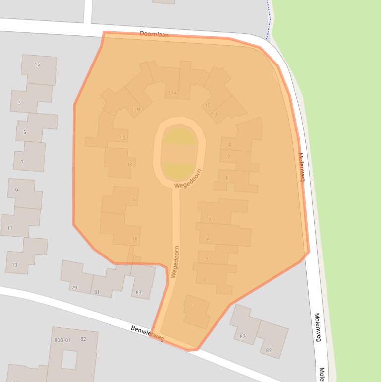 Kaart van postcodegebied 6226WX.