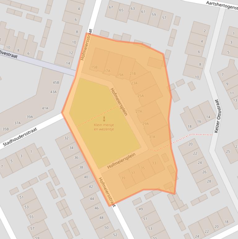 Kaart van postcodegebied 6226XC.