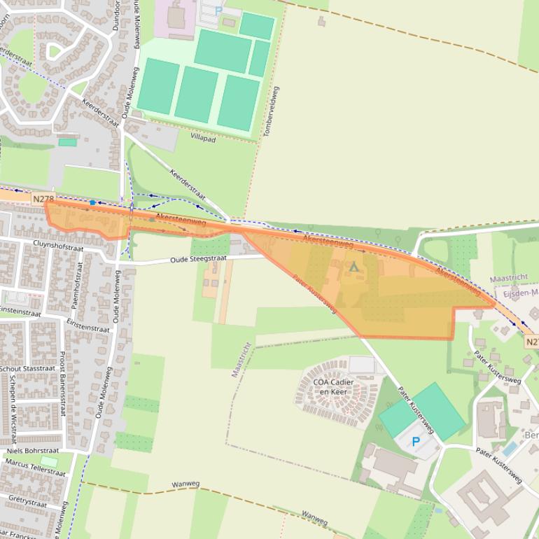 Kaart van postcodegebied 6227AE.