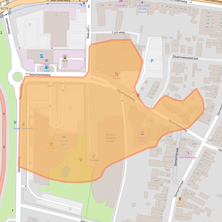 Kaart van postcodegebied 6227AL.