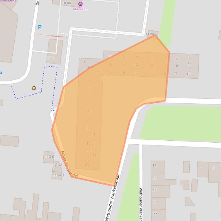 Kaart van postcodegebied 6227CB.