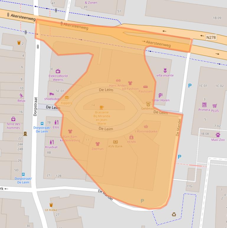 Kaart van postcodegebied 6227CT.