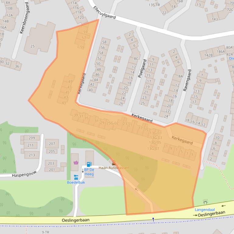 Kaart van postcodegebied 6227ET.