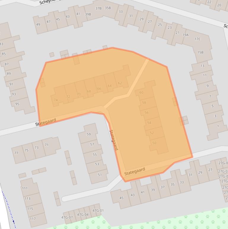 Kaart van postcodegebied 6227GJ.