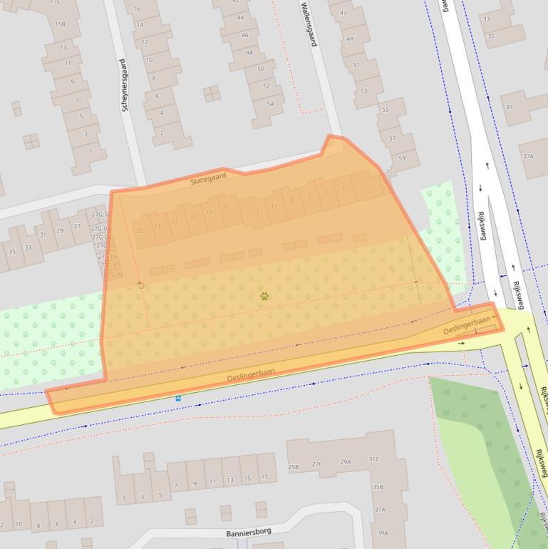 Kaart van postcodegebied 6227GK.