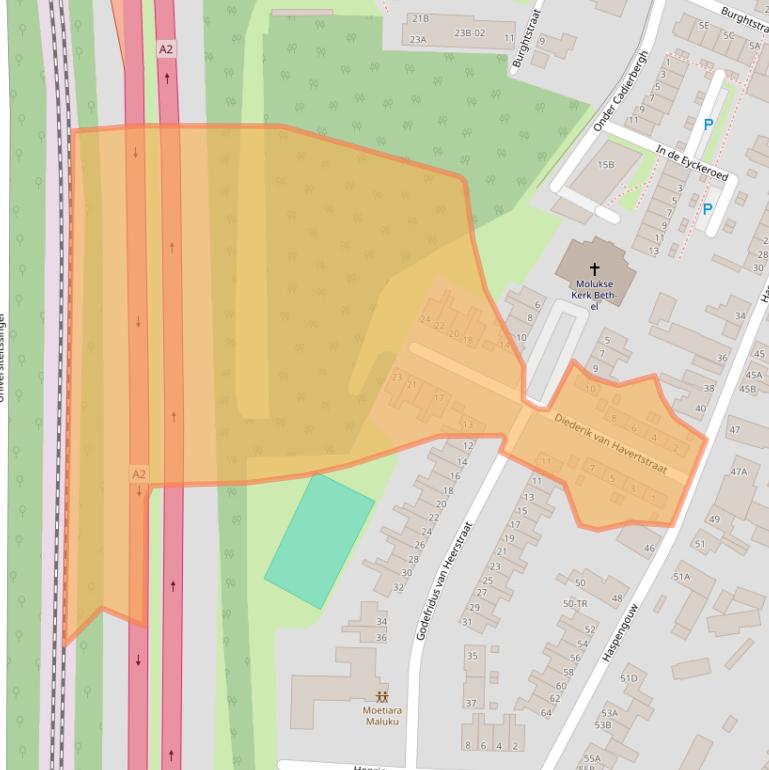 Kaart van postcodegebied 6227RK.