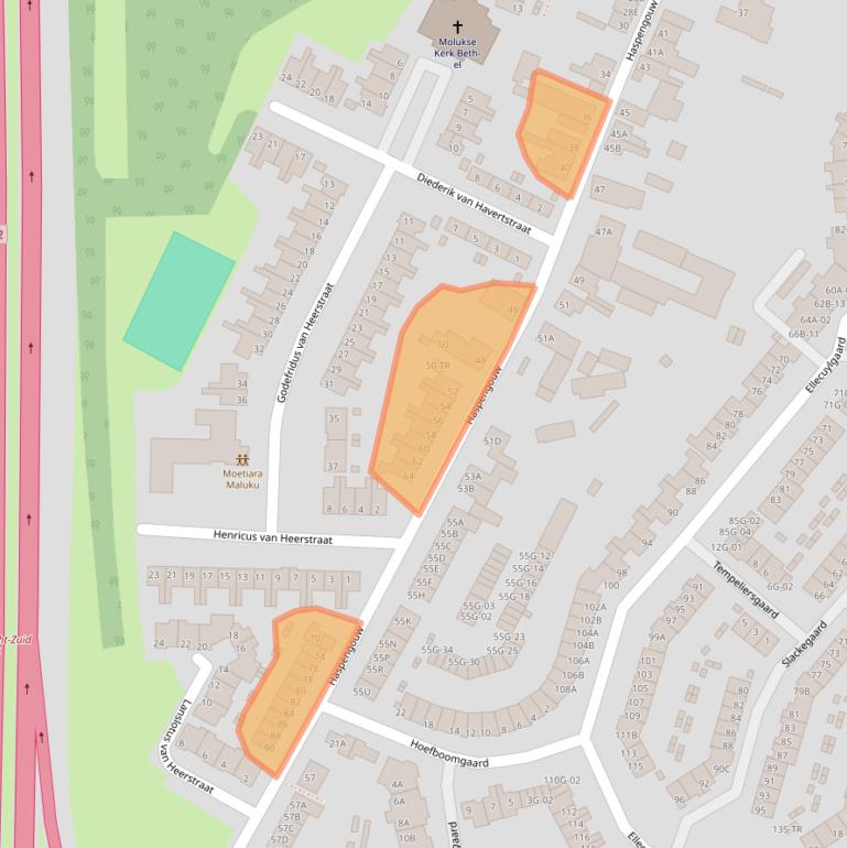 Kaart van postcodegebied 6227RP.