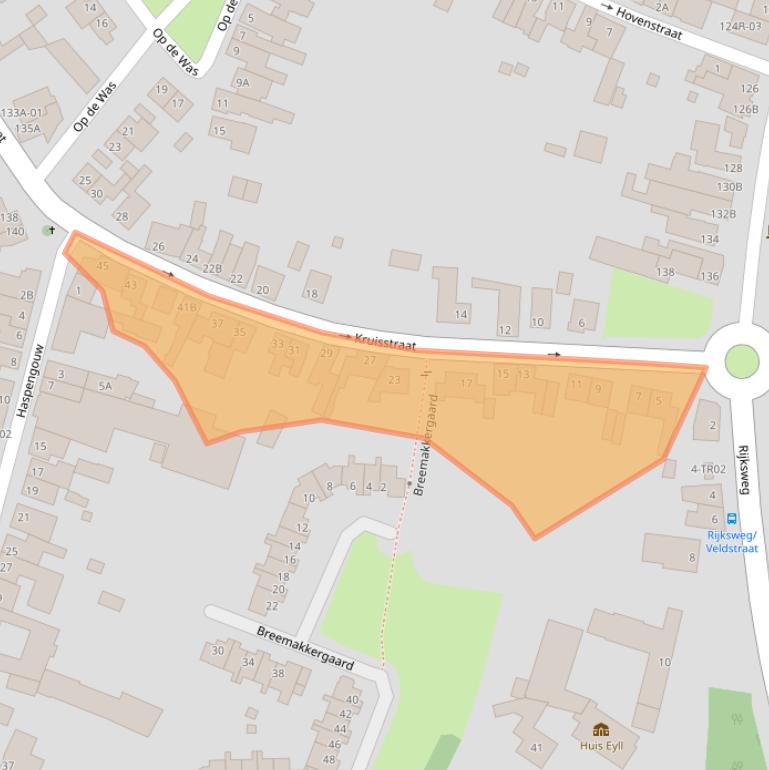 Kaart van postcodegebied 6227RT.